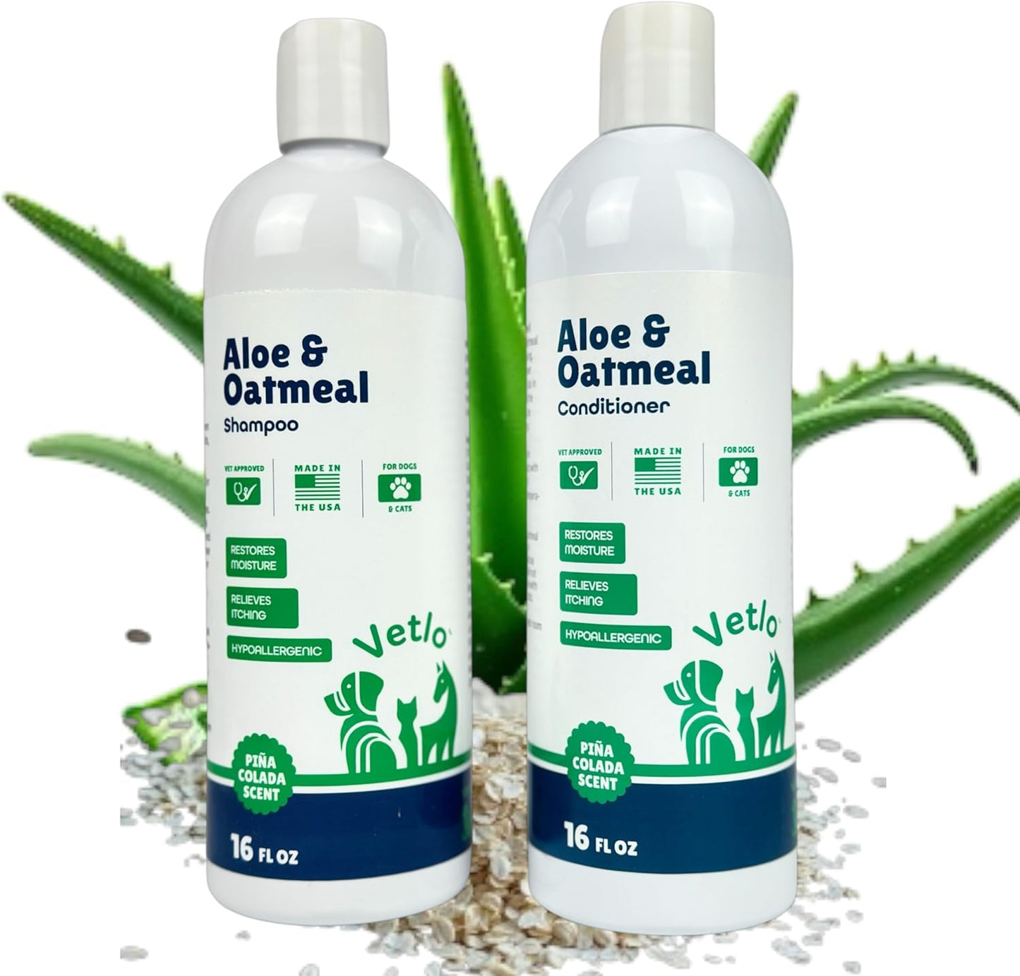 Dog Shampoo and Conditioner Set for Allergies